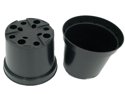 Mini Black Plastic Pot
