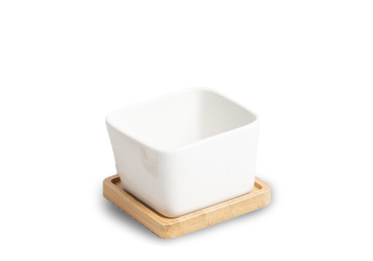 Square Mini Porcelain Pot