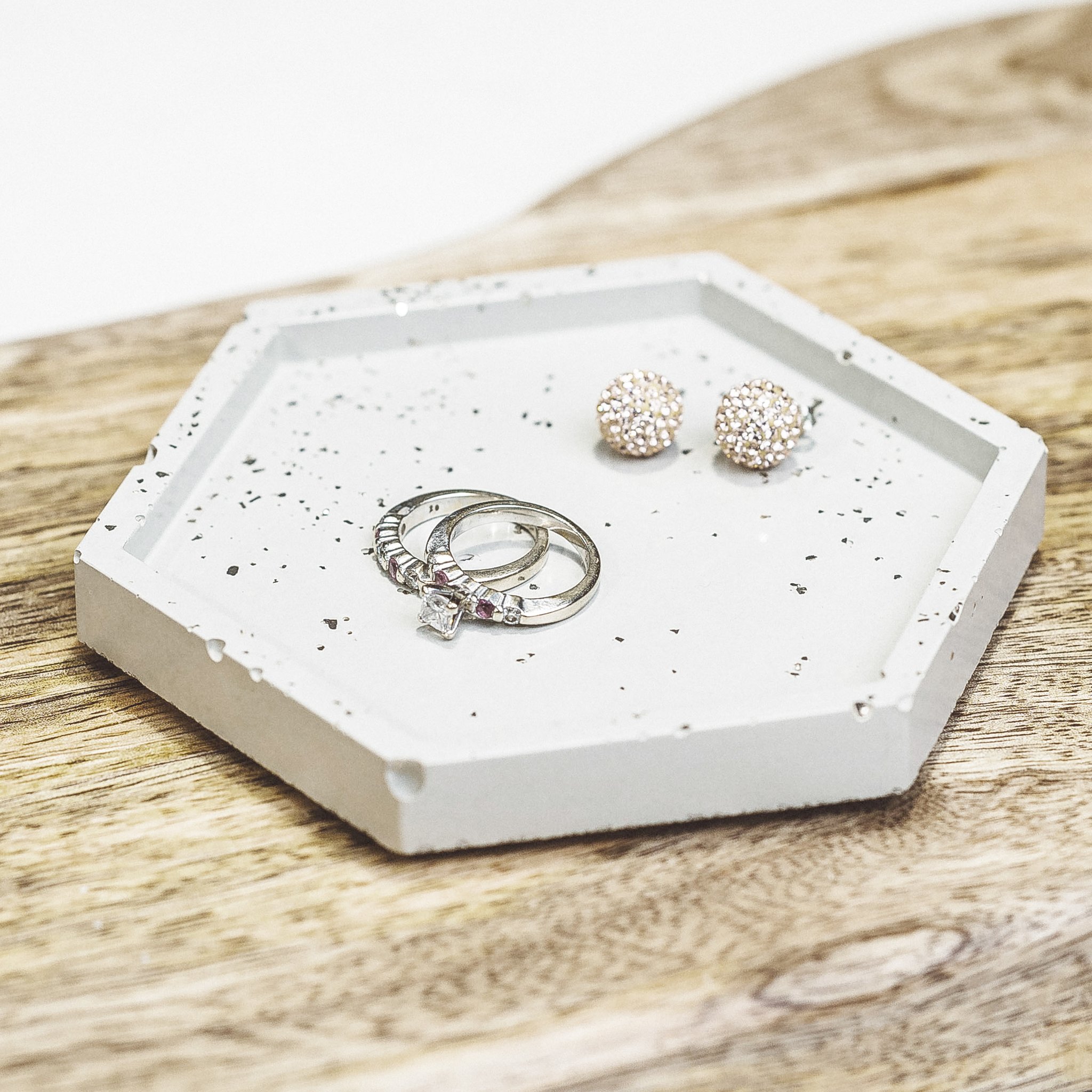 Concrete Hexagonal Tray