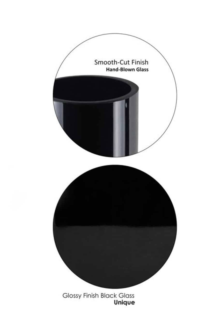 Black Glass Cylinder Vase