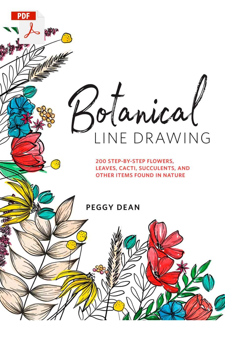 Botanical Line Drawing - 1430 pages