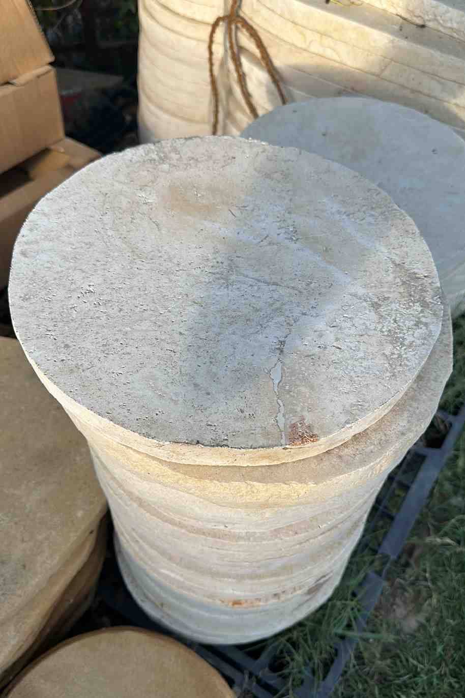 Garden Stepping Stone Off White