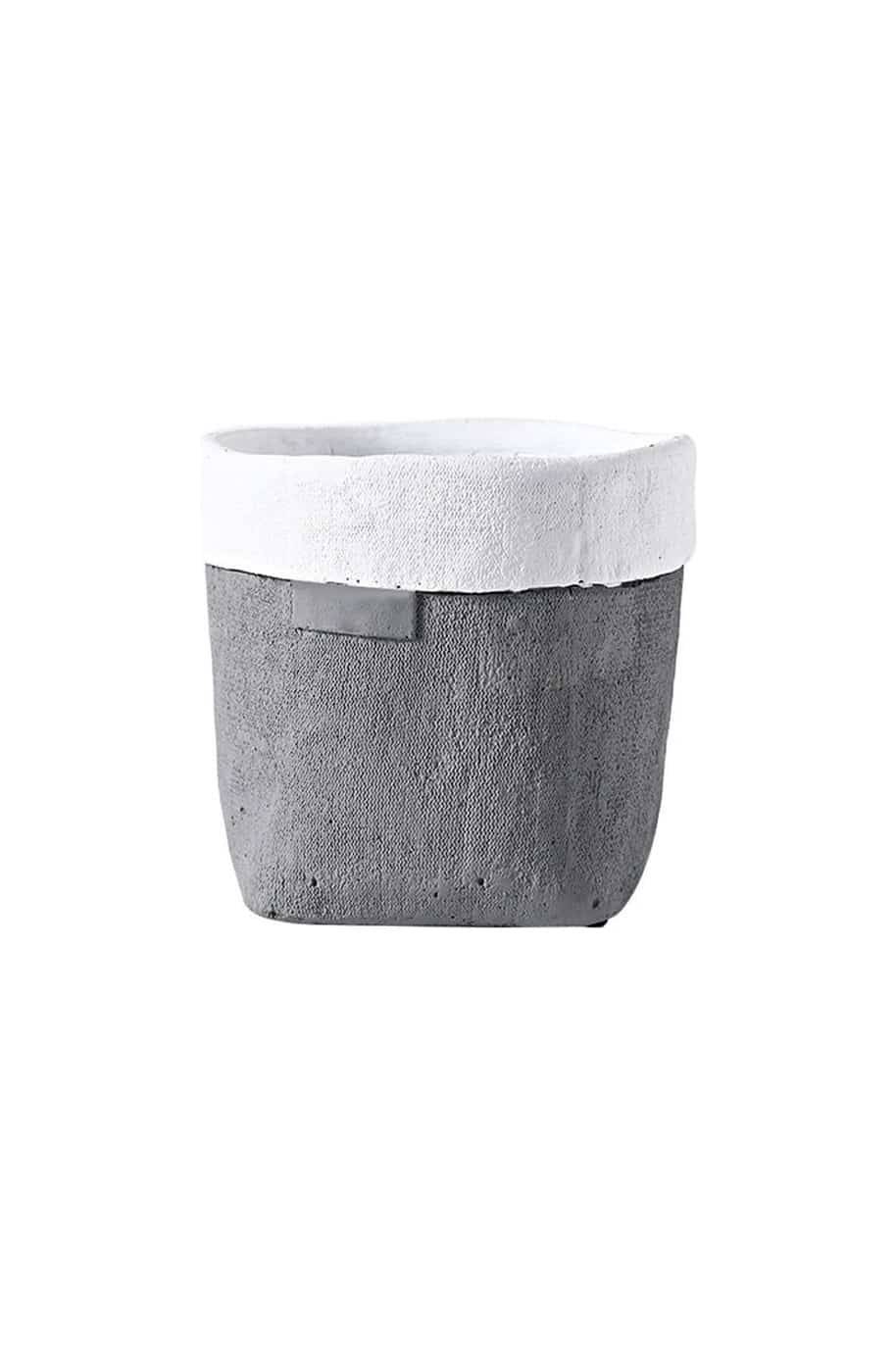 Grey Fabri Pot