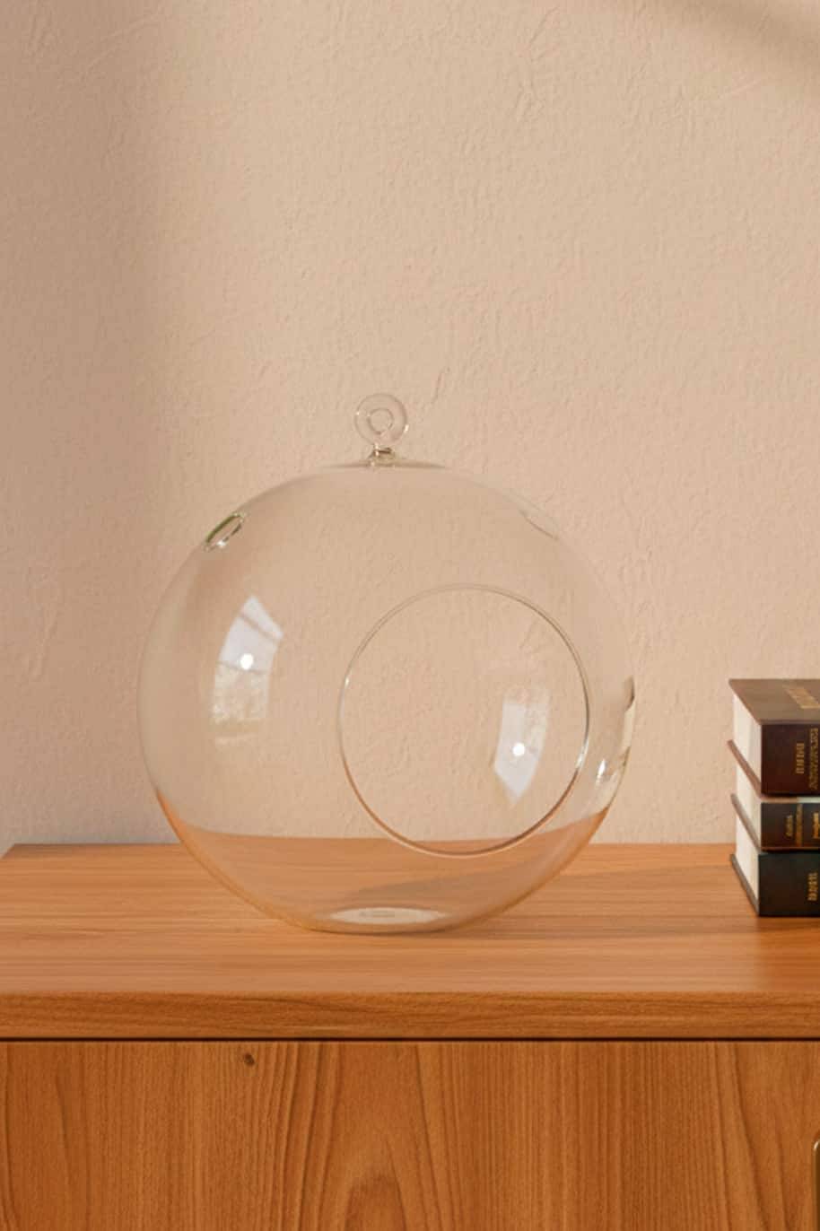 Hanging Glass Globe Container