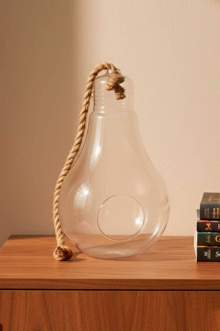 Hanging Light Bulb Glass Terrarium