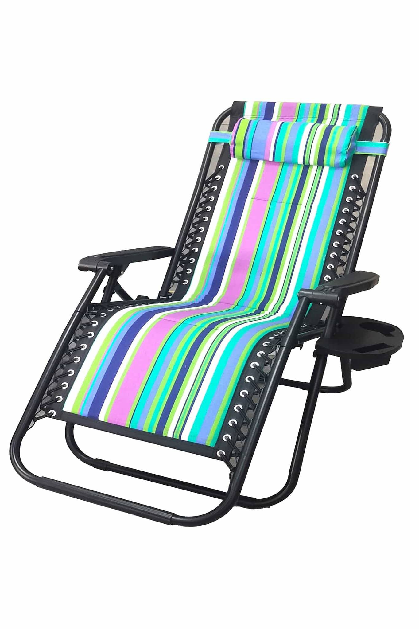 Multicolor Strips Foldable Lounger Chair