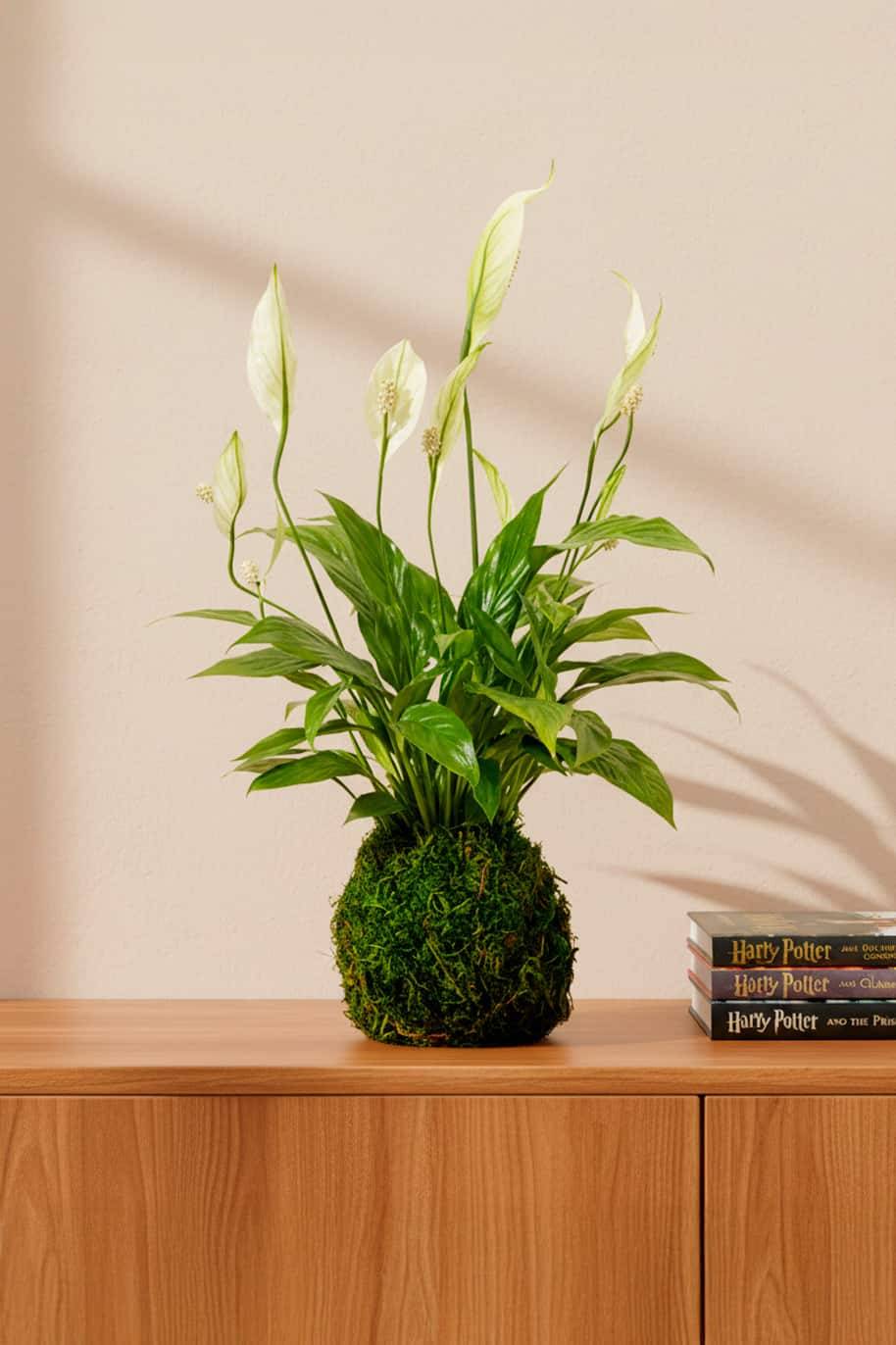 Peace Lily Kokedama