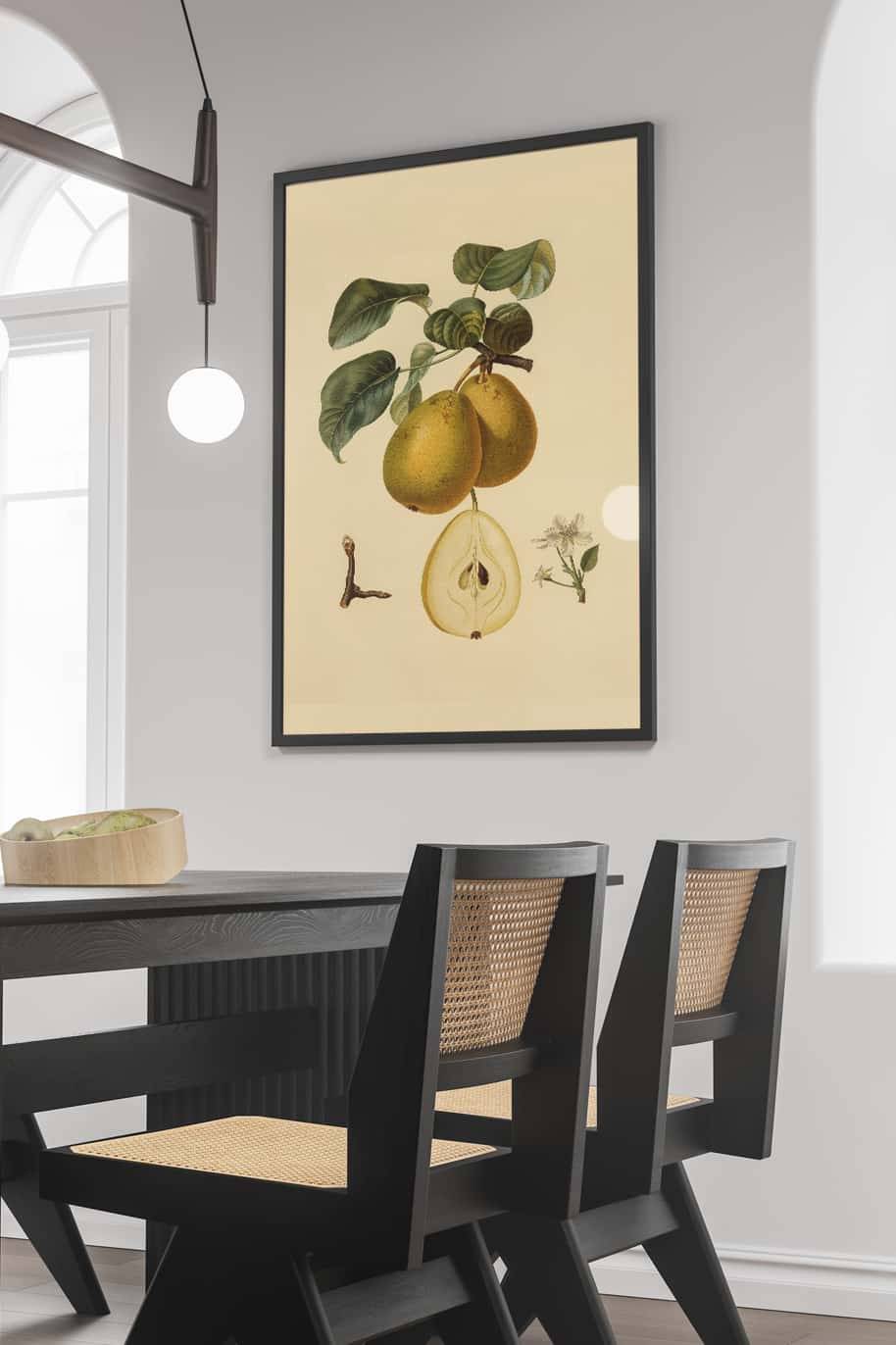 Pears Framed Poster 33x48cm