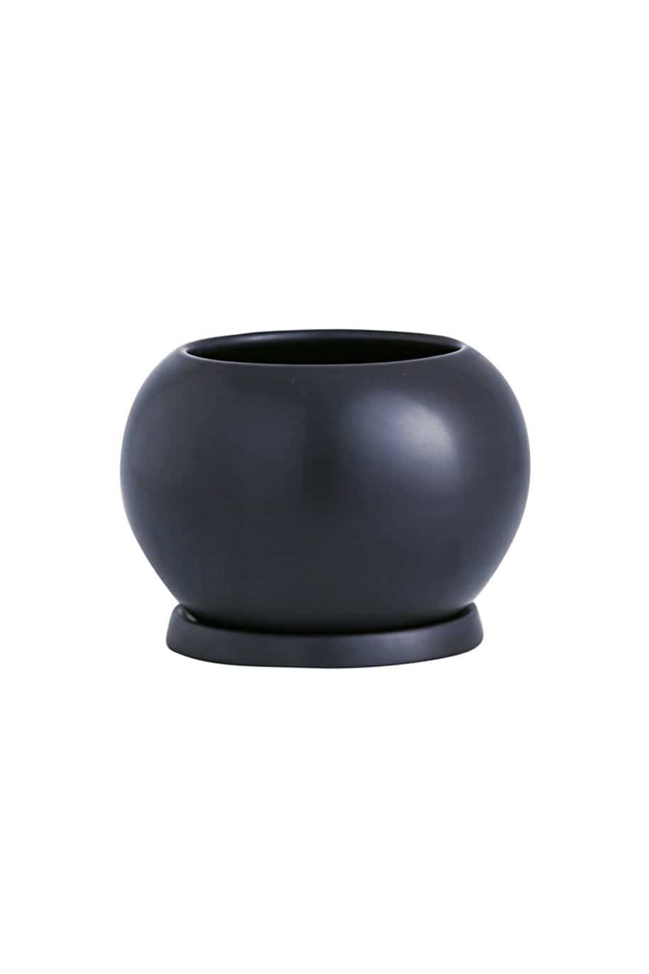 Round Black Pot