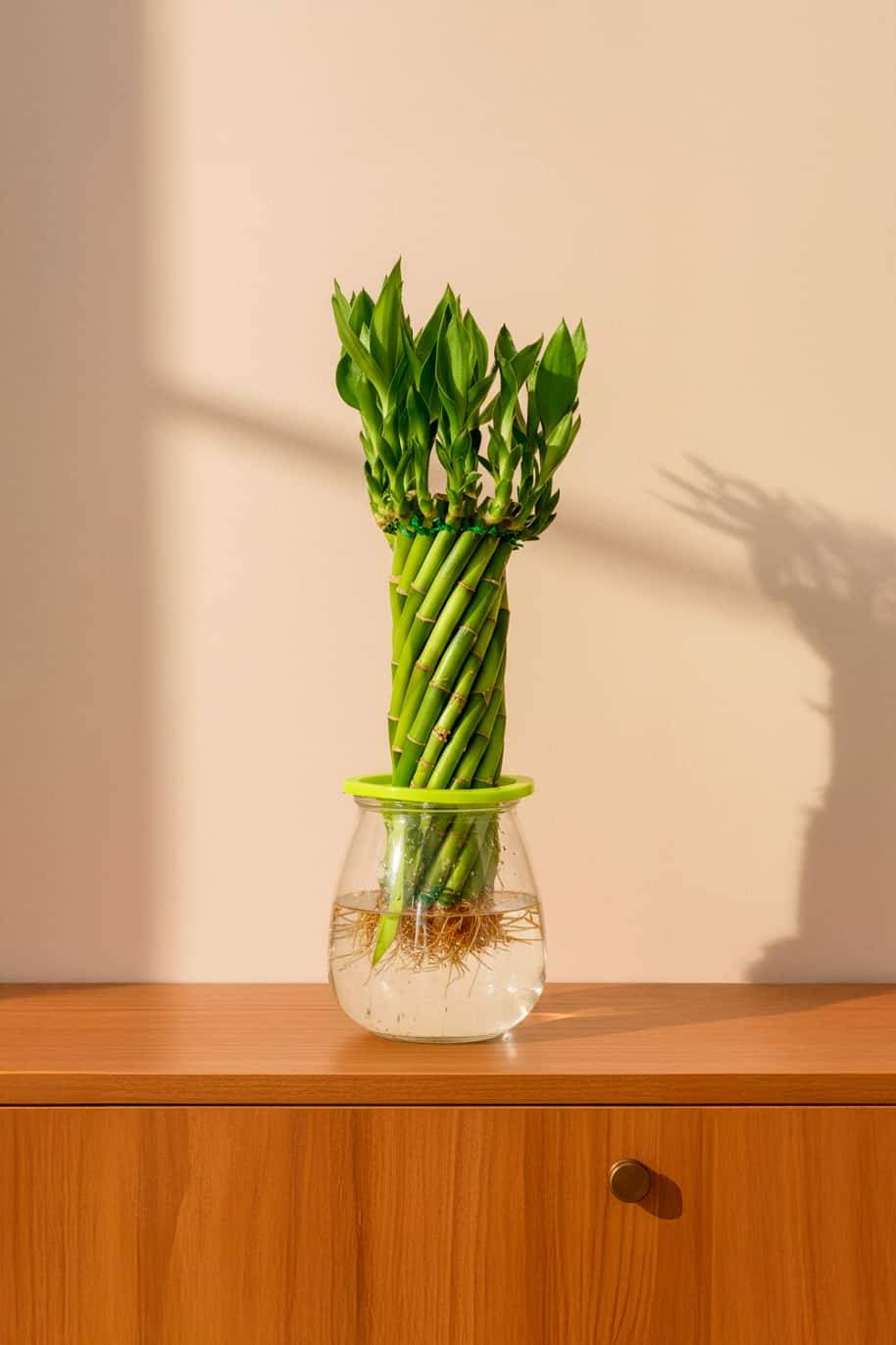 Twisted Lucky Bamboo Self Watering