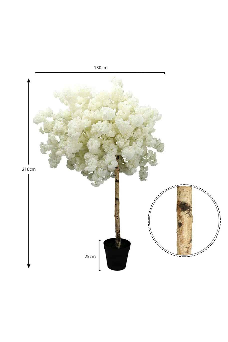 White Cherry Blossom Artificial Tree