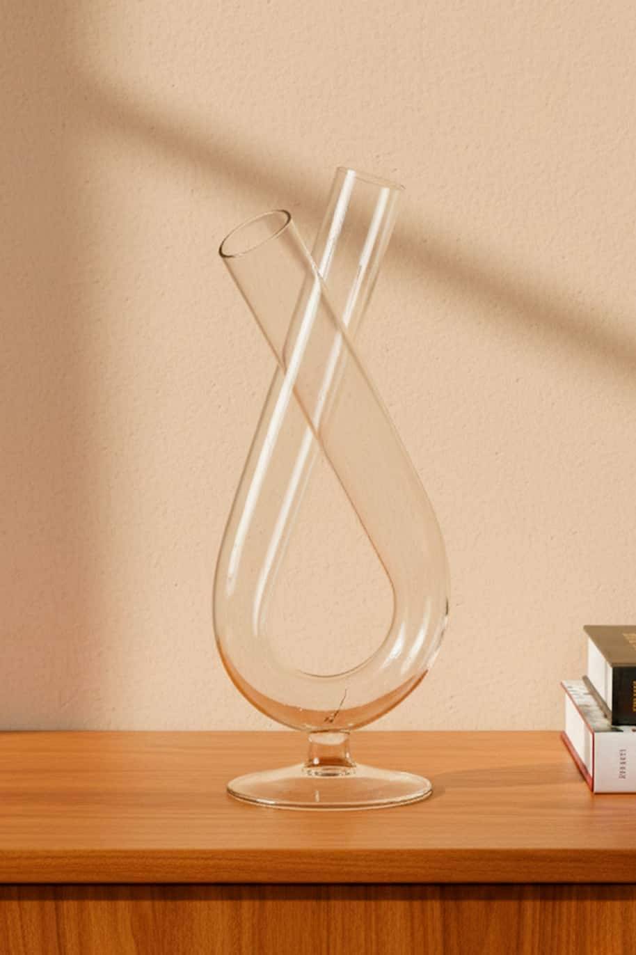 X shaped Plant Cutting Glass Vase