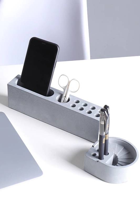 Concrete Mobile & Pen Holder