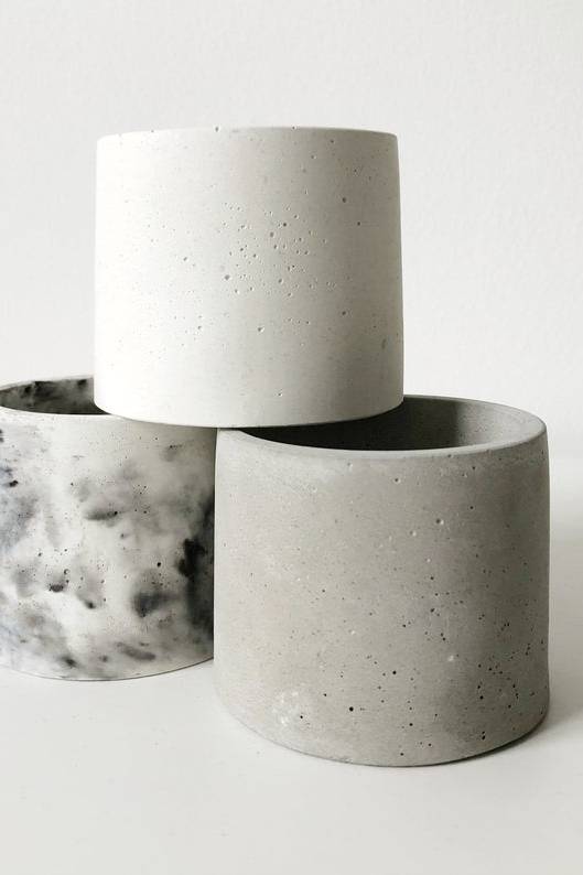 Concrete Round Pot – Small