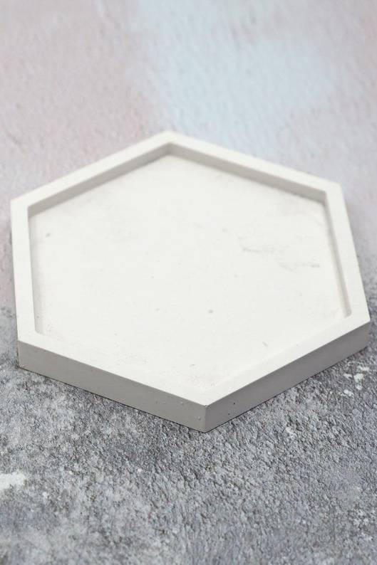 Concrete Hexagonal Tray