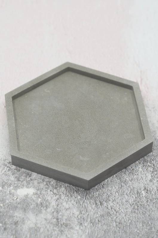 Concrete Hexagonal Tray